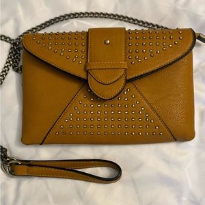 Mustard leather satchel/crossbody